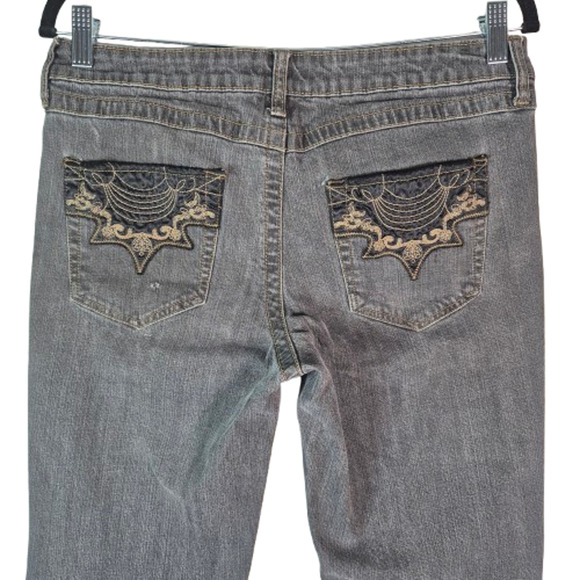 L.E.I Vintage Y2K "Ashley -Ultra Low Rise" Jeans Womens Size 11 - Picture 4 of 10